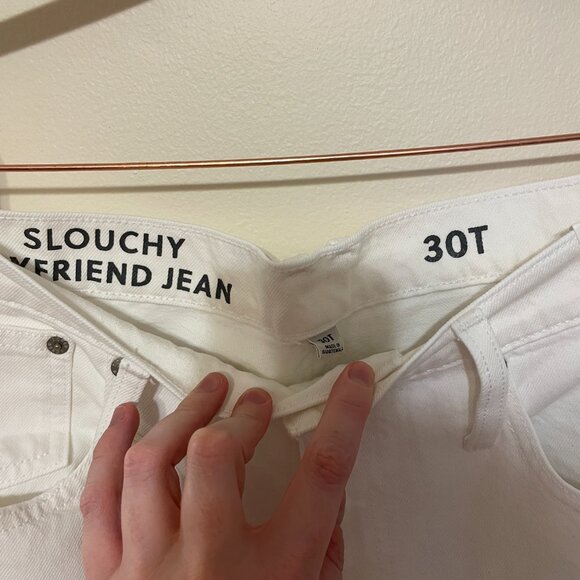 🔥 J. Crew | Slouchy Boyfriend Jean in White 30 Tall NWT - Picture 4 of 6